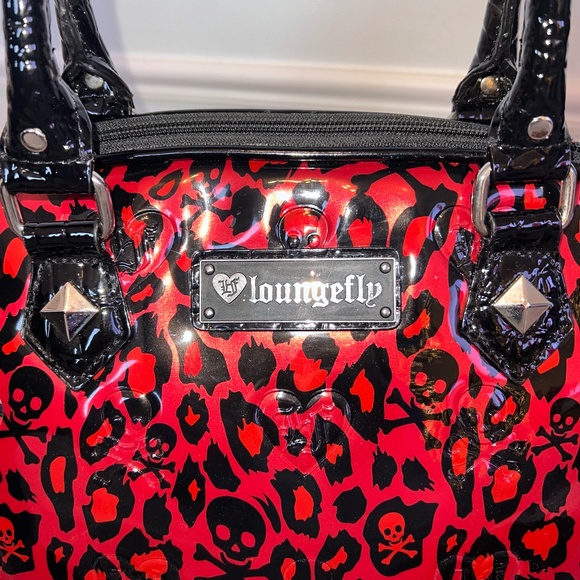 Loungefly Leopard Skull Embossed Dome Purse Bag & Wallet RARE - Has Flaw - Picture 3 of 16